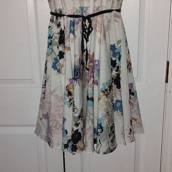 J. Taylor off white floral swing beach cruise party graduation  dress Sz 6 - Picture 2 of 5